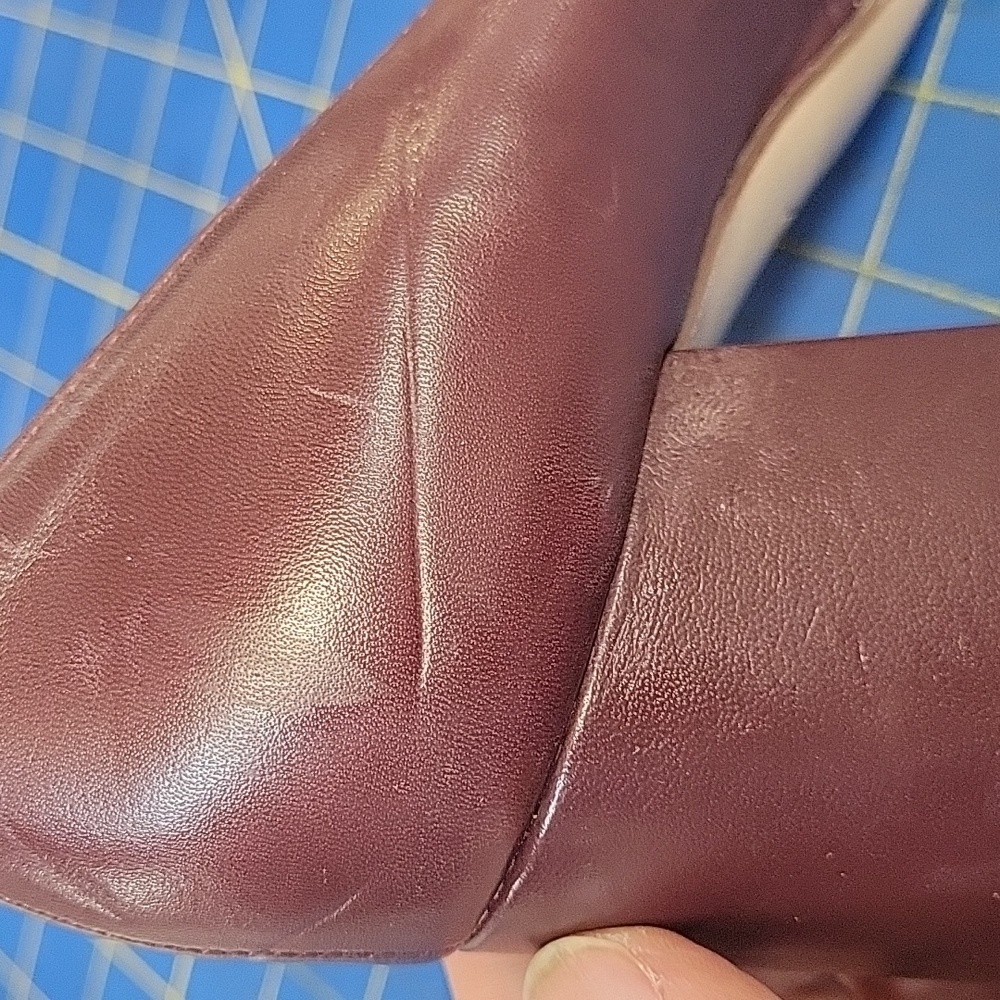 Naturalizer 27 Licia Pointed Toe Pumps Size 7.5M Leather New Burgandy/Wine - Picture 8 of 12